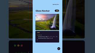 Glass Navbar coding webcoding webdesign webdevelopement htmlcssjavascript [upl. by Oinesra382]