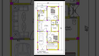 2040 House plan 20x40  20 by 40 800 sqft ghar ka naksha [upl. by Shaughn]