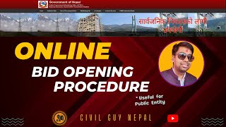 Online Bid Opening Procedure  Bolpatra For Beginners  Bolpatra Tutorial  VIDEO 22 [upl. by Ocsecnarf334]