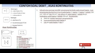 CONTOH SOAL DEBIT FLUIDA [upl. by Katharine]