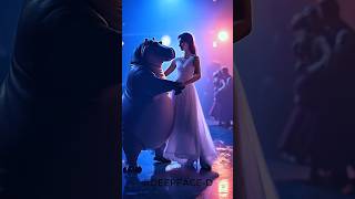 A woman dances with a Hippopotamus on AGT agt magic talent shorts dance performance deepface [upl. by Kalvn]