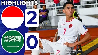 Indonesia vs Saudi Arabia 20 Highlights  FIFA World Cup Qualifiers 2425 [upl. by Ybor]