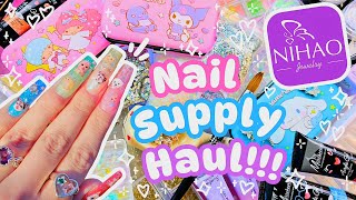 ⁺⋆˚🌈 Testing NEW WHOLESALE NAIL SUPPLIES 💗 Nihaojewelry Haul  Review 💐˚⋆⁺ [upl. by Suhpoelc]