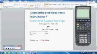 graphique de fonction avec calculatrice Texas Instruments [upl. by Berhley]