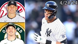 New York Yankees vs Oakland As  Game Highlights  42424 [upl. by Metsky941]