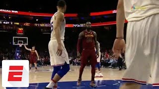 LeBron James dunks all over Ersan Ilyasova then stares him down  ESPN [upl. by Musette]