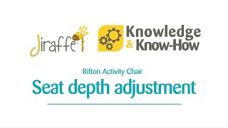 Rifton Activity Chair  Seat depth adjustment  Jiraffe Knowledge amp KnowHow [upl. by Barbey943]