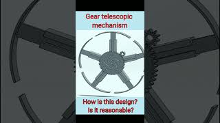 Gear Telescopic Mechanism 3D Animation। Shorts Telescope [upl. by Annaul177]