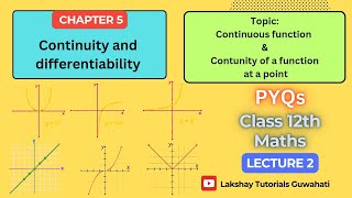 Continuity and differentiability  Class 12 Maths  NCERT Chapter 5  Lacture 2  PYQs [upl. by Junius794]