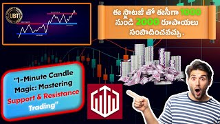 quot1Minute Candle Magic Mastering Support amp Resistance Tradingquot  Universal Binary Traders Telugu [upl. by Kurland]