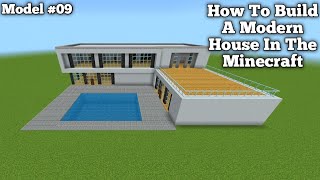 MINECRAFT  How To Build A Modern House In The Minecraft  modern house  Model 09 [upl. by Saito]