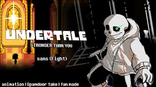 Undertale Stronger than you Sans fight FAN ANIMATION [upl. by Namijneb729]