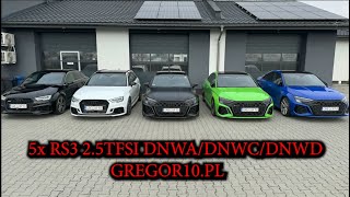 5x RS3 25TFSI at GREGOR10 ChipTuning Poland Stage 2  Stage 3 ECU SOFTWARE Remap Audi 8Y MG1CS163 [upl. by Soma877]