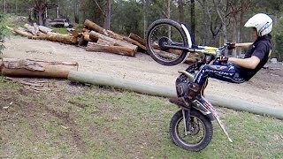 How to wheelie a trials bike︱Cross Training Trials Techniques [upl. by Heigho9]