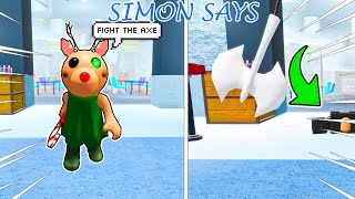 Playing SIMON SAYS in Roblox piggy Build mode PT 1 [upl. by Nemracledairam]