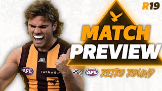 PREVIEW  HAWTHORN vs COLLINGWOOD  AFL ROUND 19 2024 RETRO ROUND [upl. by Ellon]