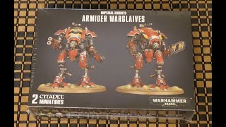 Imperial Knights  Armiger Warglaives  Unboxing WH40K [upl. by Wilder247]