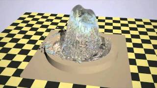 Phoenix FD 120 Liquid simulation of fountain [upl. by Anglim762]