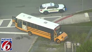 17yearold killed in crash with school bus near Lake Minneola High School [upl. by Rehportsirhc]