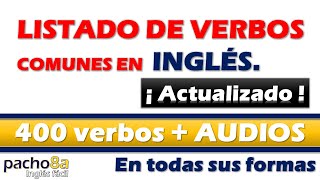 Descarga gratis listado de verbos en inglés en todas sus formas con pronunciación [upl. by Krall]