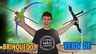 ARCO E FLECHA DE BRINQUEDO VS DE VERDADE [upl. by Adnohsed231]