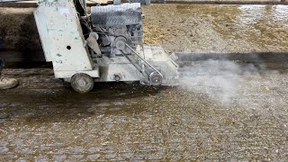 Regrooving our cow barn floors neat raised beds idea combine breaks twice in one day [upl. by Airetal]