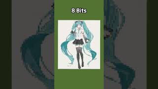 Minecraft Miku 64bit 32bit 16bit 8bit 4bit 2bit 1bit [upl. by Meeki]