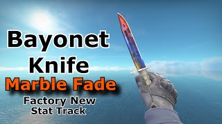 CSGO  Bayonet Knife Animations Marble Fade Factory New StatTrack  HD [upl. by Sibylle]