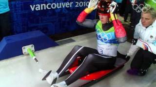 Felix Loch GER Wins Mens Luge Gold  Vancouver 2010 Winter Olympics [upl. by Akiria]