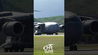 Breathtaking C17 Landing a Mercedita Airport Ponce”C17Landing shorts shortvideos [upl. by Ecienahs]