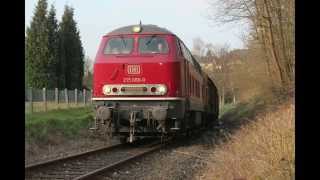 215 086 auf der Stammstrecke der Westerwaldbahn [upl. by Anialam]