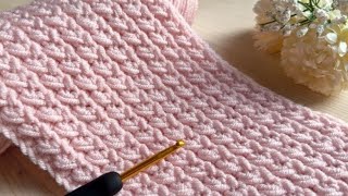 Very Easy Crochet Pattern 👌 Only Two Rows Repeat 💓 Single Crochets [upl. by Eaned]