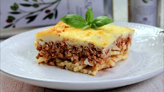 Пастицио  макарони с кайма и кашкавал на фурна  Гръцка кухня [upl. by Soilisav291]