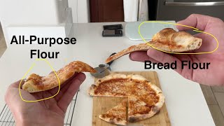 Bread Flour vs AllPurpose Flour in NYC Pizza Dough [upl. by Ghiselin]