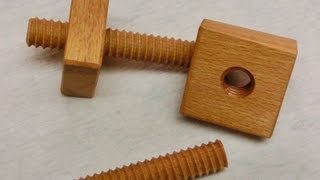 Make wood screw yourself in 3 minutes  Holzgewinde selber machen in 3 Minuten [upl. by Dudley]