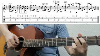 LOVE Nat King Cole  Easy Fingerstyle Guitar Playthrough Tutorial Lesson With Tab [upl. by Donohue554]