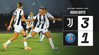 HIGHLIGHTS UWCL  JUVENTUS WOMEN 31 PSG  Round 2  First Leg [upl. by Akehsay]