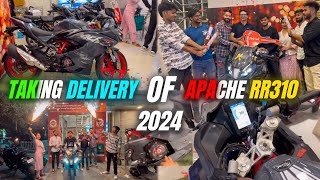 Taking Delivery of Apache RR310 First Look at the 2024 TVS Apache RR310😍 apacherr310 rr310 [upl. by Nixon852]