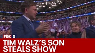 Tim Walz sons emotional reaction to dad at DNC  FOX 5 News [upl. by Bouldon]