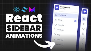 Build Beautiful Animated Sidebars with React and Framer Motion [upl. by Emmey914]