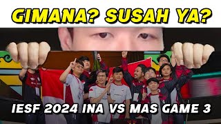 GIMANA SUSAH IYA CUMAEVOS DRAFT GBLOK BANGET  IESF 2024 MLBB  INDONESIA VS MALAYSIA G3 [upl. by Converse]