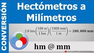 CONVERTIR DE HECTOMETROS A MILIMETROS  hm a mm [upl. by Geri]