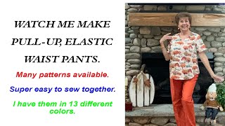 Sewing PullUp Pants  Make a Pair in Every Color [upl. by Assillim259]