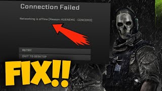 How To Fix Warzone 20 Connection Failed  Warzone 2 Networking is Offline Hueneme Concord [upl. by Leira957]