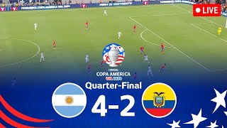 ARGENTINA vs ECUADOR  QuarterFinal Conmebol Copa America USA 2024 Full Match [upl. by Ijic172]