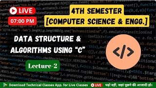 DATA STRUCTURE amp ALGORITHMS USING CL2 Computer Science amp Engg 4th Sem  SBTE Bihar Polytechnic [upl. by Zwiebel499]