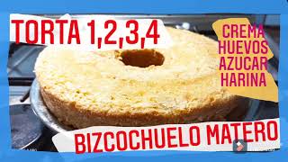 con hacer ‼️BIZCOCHUELO 1234 o TORTA MATERA rapido y facil😋😋 [upl. by Sukul]