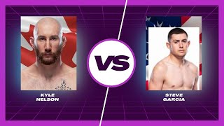 UFC Predictions Kyle Nelson vs Steve Garcia ufcvegas97 predictions ufc [upl. by Atnauqahs]