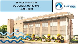 Séance ordinaire du conseil municipal  4 juin 2024 [upl. by Raclima]