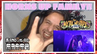 BANDMAID  Corallium  LIVE  FIRST REACTION WITH NEW SET UP [upl. by Yeliac]